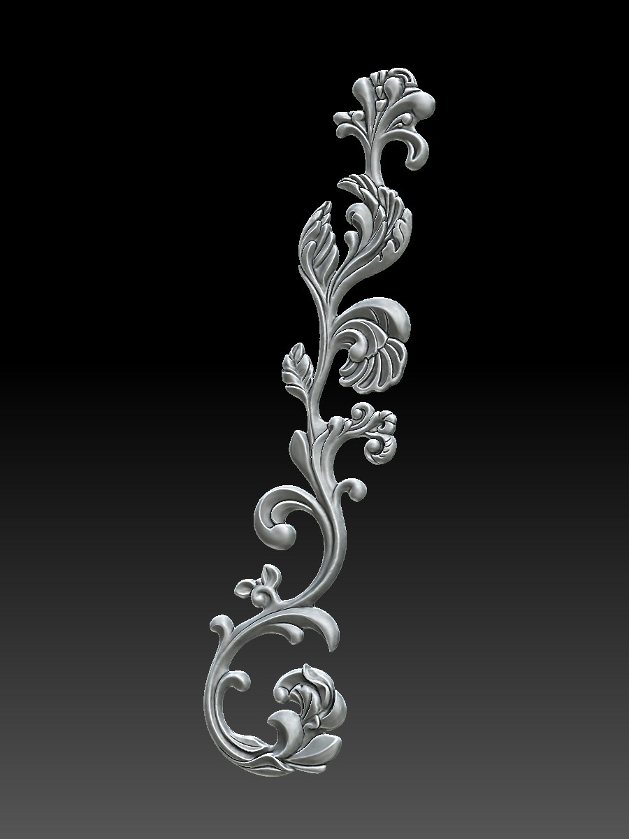 Digital sculpting of decorative elements for custom furniture. 3D Models for Production.